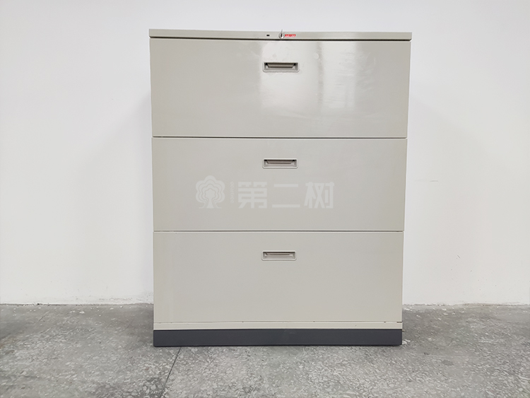 9成新科譽(yù)Posh二手鋼制柜文件柜儲(chǔ)物柜三抽抽屜柜子 中柜