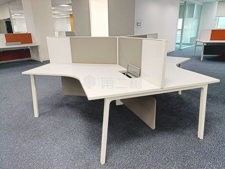 9成新世楷Steelcase 二手辦公桌電腦桌異型Y型屏風(fēng)工位職員桌